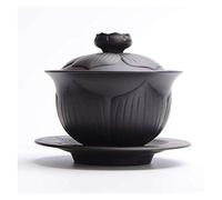Céramique exquise, tasse à thé tasse à café soupière argile violette Gaiwan bol à thé couvercle couvercle soucoupe ensemble Zisha Kung Fu thé verres à thé théière de bureau théière 2PCS (Color : C) (