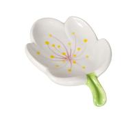 Céramique Fleur Porte Savon, Porte Soap avec Drain Mignon, Embellissements Porte Soap, Soap Dish Vidable Créatif pour Cuisine, Baignoire, Évier et Douche (Tulipes, Blanc)