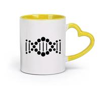 céramique Grandes tasses à thé, café et chocolat chaud Centre de médecine moléculaire Helix Dna （11oz/320ml） Utilisation au café ou au restaurant Jaune