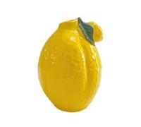 céramique Jaune, Vase décoratif Unique en Forme de Citron, à Fleurs en Forme de Fruit, décoratif Citron Artificiel, idéal comme décoration de Table.