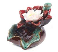 Céramique Lotus cascade retour fumée brûleur d'encens décoratif