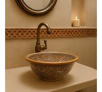 Céramique marocaine lavabo peint à la main Ø 40 cm - modèle 010