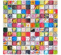 MOS18D-1605 Carrelage mosaïque en céramique multicolore rétro vintage pop-up