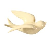 Céramique Oiseau Style Nordique Décoration Murale Beige | Usage Intérieur Extérieur, Aspect Réaliste, Surface Lisse et Délicate, Décor Jardin et Maison
