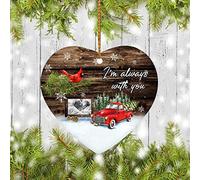 Céramique Ornements De Noël, Décoration en Céramique, Photo personnalisée Je suis Toujours avec toi, Décoration Sapin De Noel, avec Ficelle