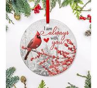 Céramique Ornements De Noël, Pendentif pour Décorations, Cardinal, Je suis Toujours avec Vous, Décoration De Noël en Porcelaine, avec Ficelle