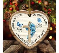 Céramique Ornements De Noël, Pendentif pour Décorations, Je t'ai dans Mon cœur, Déco Sapin Noël, avec Ficelle
