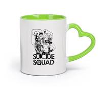 céramique Tasse à café avec anse - Céramique classique Personnages de films comiques et sympas （11oz/320ml） Pour café, flocons d'avoine, thé, facile à nettoyer Vert