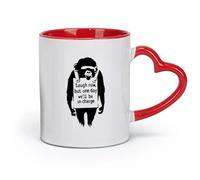céramique Tasse - Céramique Graffiti de rue de singe Chimpanzé travaillant maintenant Gorille riant Intelligent （11oz/320ml） Toutes occasions Rouge