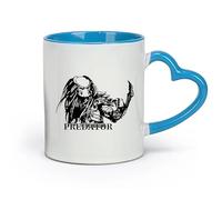 céramique Tasses à café en porcelaine Motif abstrait de personnages de films dans une chambre d'enfant （11oz/320ml） Adapté au micro-ondes Bleu