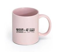 céramique Tasses à chocolat chaud Devenez plus fort, faites de l'exercice, citations inspirantes, gymnastiquenasium （11oz/320ml） Pour expresso Rose