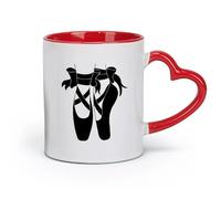 céramique Tasses à thé et à café élégantes Chaussons de ballet pour bébé, chaussons de pointe pour enfants （11oz/320ml） Café ou cadeau Rouge