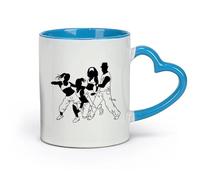 céramique Tasses en grès pour café, thé Pas de danse des fleurs Jeunesse Danse Hip Hop Danse de rue Mode （11oz/320ml） Adapté au micro-ondes Bleu