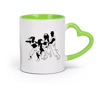 céramique Tasses en grès pour café, thé Pas de danse des fleurs Jeunesse Danse Hip Hop Danse de rue Mode （11oz/320ml） Adapté au micro-ondes Vert
