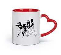 céramique Tasses en grès pour café, thé Pas de danse des fleurs Jeunesse Danse Hip Hop Danse de rue Mode （11oz/320ml） Adapté au micro-ondes Rouge