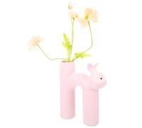 Céramique Vase Rose en Décoration Lapin pour Fleurs, Séchées Maison