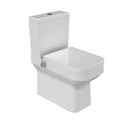 CeraStyle Noura Compact Bidet Toilet Combo, WC debout avec chauffage intégré/robinet d'eau froide et siège Soft-Close, double sortie