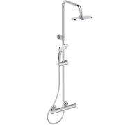 CERATHERM T25 | Système de douche AP 315 x 489,5 x 1030 mm chromé, 12 l/min (3 bars) | Fonction thermostatique, économie d'eau et d'énergie, CoolBody, flexible vertical, verrouillage de sécurité