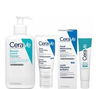 CeraVe 3-Step Blemish Control and Moisturising Evening Routine for Oily to Blemish-Prone Skin with Salicylic Acid