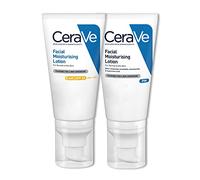 CeraVe AM + PM Lot de 2 lotions hydratantes pour le visage - Crème de jour et de nuit SPF50 - Hydratante avec céramides et niacinamide - 52 ml
