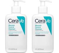 CeraVe Blemish Control Lot de 2 nettoyants pour le visage - 2 % d'acide salicylique et de niacinamide - Gel nettoyant quotidien anti-imperfections pour peaux grasses et sujettes aux imperfections 236
