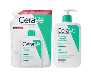 CeraVe Bundle Gel Moussant 473ml + Gel Moussant Éco-Recharge 473ml
