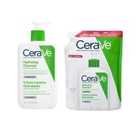 CeraVe Crème Lavante Hydratante Peau Sèche Corps & Visage 473ml + Éco-recharge