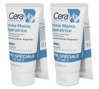 Cerave Crème Mains Réparatrice Peaux Très Sèches Gercées et Abîmées Pour La Peau 2x100 ml