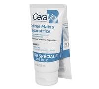 Cerave Crème Mains Réparatrices Mains Très Sèches Gercées Abimées 50ml Lot de 2