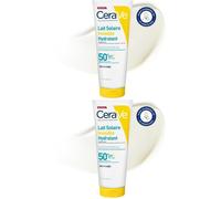 CeraVe Lait Solaire Hydratant Invisible SPF50+ Visage et Corps 2x75 ml