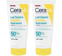 CeraVe Lait Solaire Invisible Hydratant SPF50+ Visage et Corps 2x177 ml
