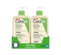 CeraVe Lot de 2 flacons d'huile moussante hydratante pour peaux normales à très sèches avec tendance atopique visage et corps - 473 ml - Nettoie et hydrate - Enrichie en