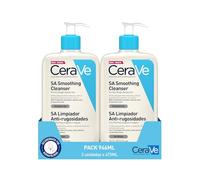 CeraVe, SA Gel Nettoyant Anti-Rugosité 2 x 236 ml Peaux Sèches, rugueuses et Irrégulières Nettoie en douceur et exfoliant enrichi en céramides essentielles, acide salicylique et acide hyaluronique