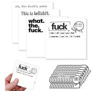 CERAVI Funny Sticky Note for Adults for Work, 4 Pieces Novelty Memo Pads Sticky Note with 100pcs Funny Stickers, Funny Sassy Rude Office Supplies Gifts for Friends, Co-Workers, Boss (A Set of 4)