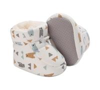 CERAVI Warm Fur Baby Boots, Cozy Fleece Lining, Winter Warm Snow Boots Soft Sole Crib Shoes Booties for Newborn Infant Toddlers 0-18 Months (Bear,13cm/5.12in)