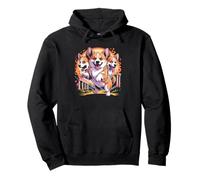 Cerberus Corgi Mythologie des lévriers à trois têtes pour amoureux des chiens Sweat à Capuche