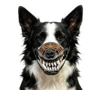 Cerberus Scary Dog Muzzle with Fake Teeth, Halloween Dog Costume Muzzle