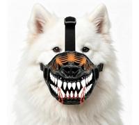 Cerberus Scary Dog Muzzle with Fake Teeth, Halloween Dog Costume Muzzle