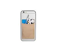 Cerbery - Porte-cartes pour téléphone intelligent - Support pour téléphone cellulaire - Compatible avec Apple iPhone Samsung Galaxy (Beige)