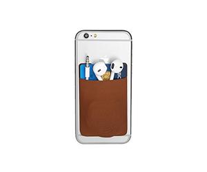 Cerbery - Porte-cartes pour téléphone intelligent - Support pour téléphone cellulaire - Compatible avec Apple iPhone Samsung Galaxy (Brun)