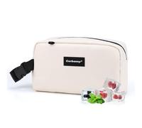Cerbonny Mini sac à déjeuner isotherme et sac à goûter, isotherme, pour voyage, travail, école, avec packs de gel amovibles, beige, 2950 centimètres cubes