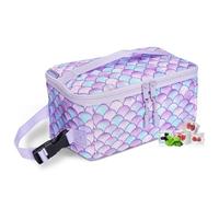 Cerbonny Petit sac à déjeuner, petit sac isotherme, petite boîte à déjeuner pour enfants/adultes, mini sac isotherme avec poignée à boucle, sac isotherme pour travail, école, voyage, écailles