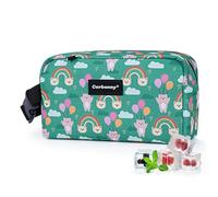 Cerbonny Petit sac isotherme pour le travail, l'école, les voyages, petit sac à déjeuner isotherme pour enfants/adultes, mini sac à déjeuner pour yaourt, pour 3 ans et plus (arc-en-ciel vert)
