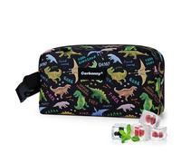Cerbonny Petit sac isotherme pour le travail, l'école, les voyages, petit sac isotherme pour enfants/adultes, mini sac à déjeuner pour yaourt, pour 3 ans et plus (dinosaure noir)
