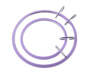 Cerceau à broder à ressort en métal - Cercle à tension de ressort - Cadre de cercle de broderie réglable, ensemble de 2 cercles ronds en métal pour projets de et de bricolage