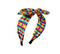 Cerceau à cheveux avec nœuds arc-en-ciel, tissu, B | Accessoire en tissu pour un usage quotidien, des looks de travail, des, des fêtes, des journées