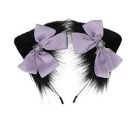 Cerceau à cheveux en forme d'oreille de chaton de dessin animé mignon en direct pour fête de Noël, couvre-chefs pour enfants, adultes, cadeaux pour maman et papa, pour femmes, adultes, enfants, hommes