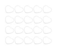 Cerceau Attrape-rêves Cœur 10 Pièces Blanc en Acrylique | Surface Lisse, sans Décoloration, Anneau Macramé Diy, pour Mariage et Couronnes Murales