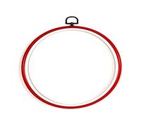 Cerceau Broderie Plastique ROUGE Outil De Couture ca. 10 x 14 cm Tambour Broderie Support Point De Croix Activité Manuelle Adulte DIY Art And Craft Cross Stitch Embroidery