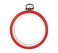 Cerceau Broderie Plastique ROUGE Outil De Couture ca. 20 cm Tambour Broderie Support Point De Croix Activité Manuelle Adulte DIY Art And Craft Cross Stitch Embroidery